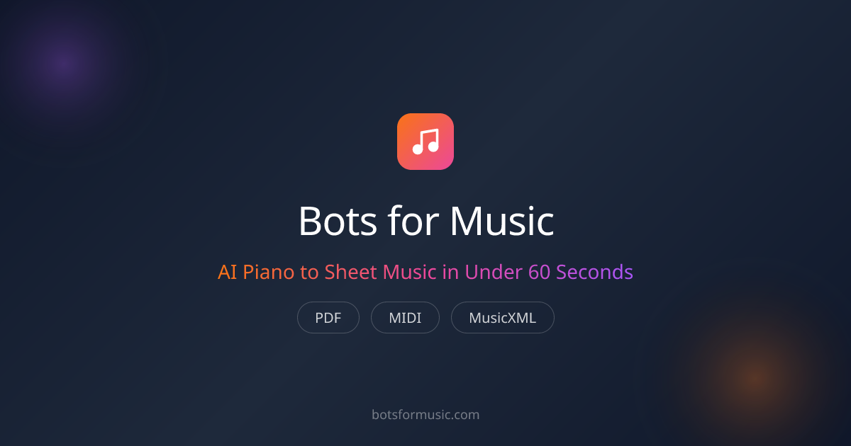 AI Piano Transcription — Sheet Music from Audio | Bots for Music